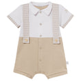 Afbeelding laden in galerijweergave, Sofija boxpak baby Jake Beige/Wit — vooraanzicht