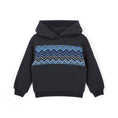 Afbeelding laden in galerijweergave, Mitch & Son joggingpak met capuchon en zigzagprint Watson Zwart - foto 2