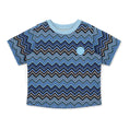 Afbeelding laden in galerijweergave, Mitch & Son T-shirt met zigzagprint Weston Blauw - foto 1