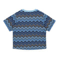 Afbeelding laden in galerijweergave, Mitch & Son T-shirt met zigzagprint Weston Blauw - foto 2