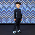 Afbeelding laden in galerijweergave, Mitch & Son polo met zigzagkraag Wright Zwart