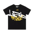 Afbeelding laden in galerijweergave, L/AB Off-White t-shirt jongens Graffiti Black, voorkant