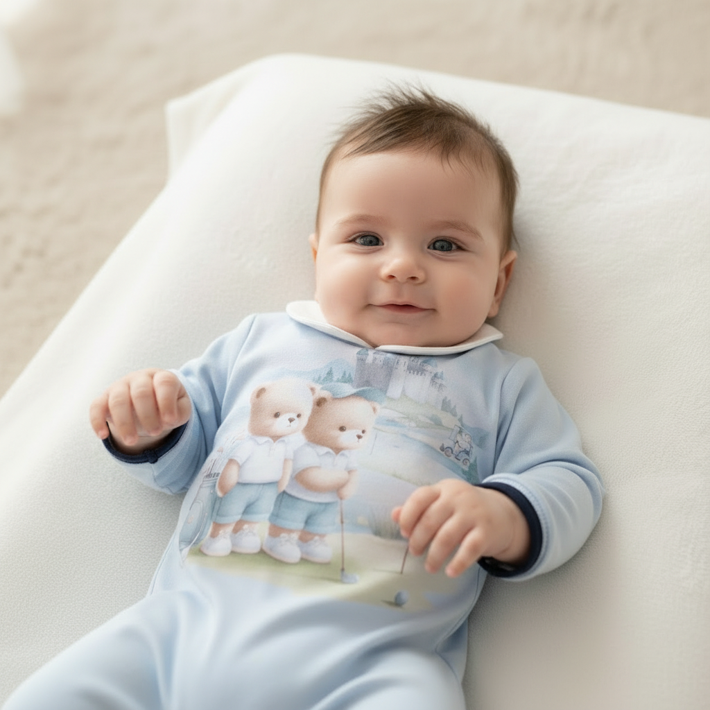 Baby uitzet lijst: driedelige newborn set met rompertje, mutsje en inbakerdoek