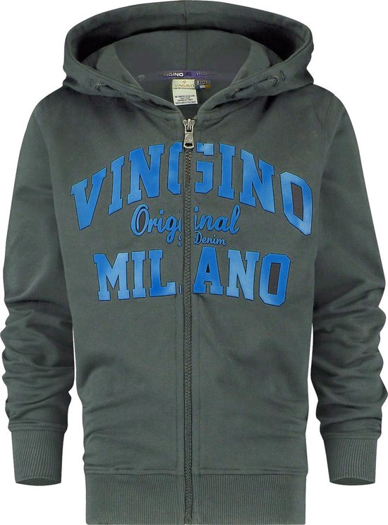 Logo Sweat zip Steel Green