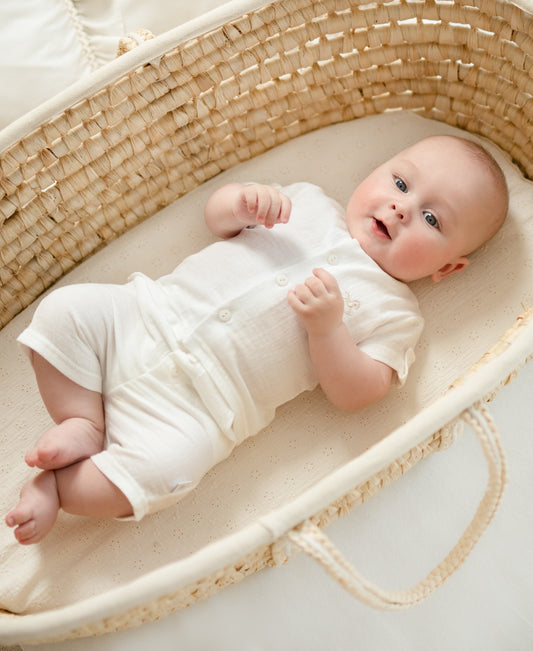 Sofija 2-delige set baby Fabio Ivory — detailopname