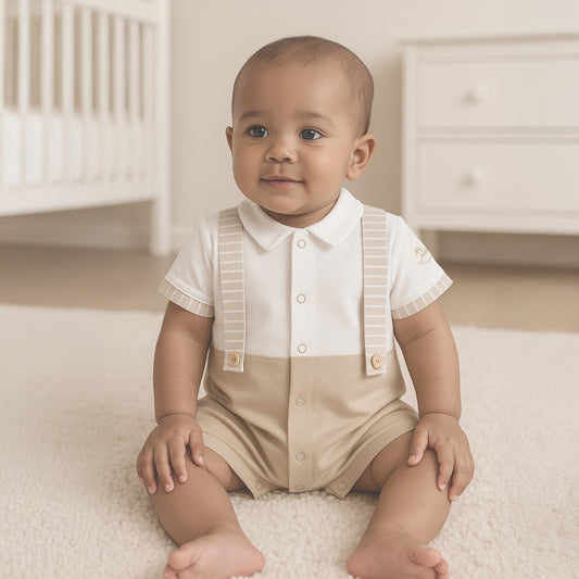 Sofija boxpak baby Jake Beige/Wit — achteraanzicht