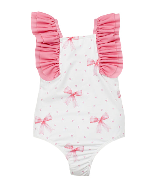 Meia Pata meisjes badpak Aruba Bows met strikdetails