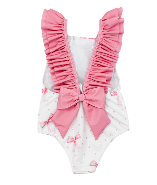 Meia Pata meisjes badpak Aruba Bows met strikdetails