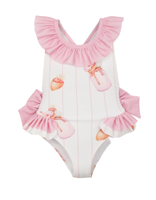 Meia Pata meisjes badpak Barbados Milkshake met zomerse print en comfortabele pasvorm