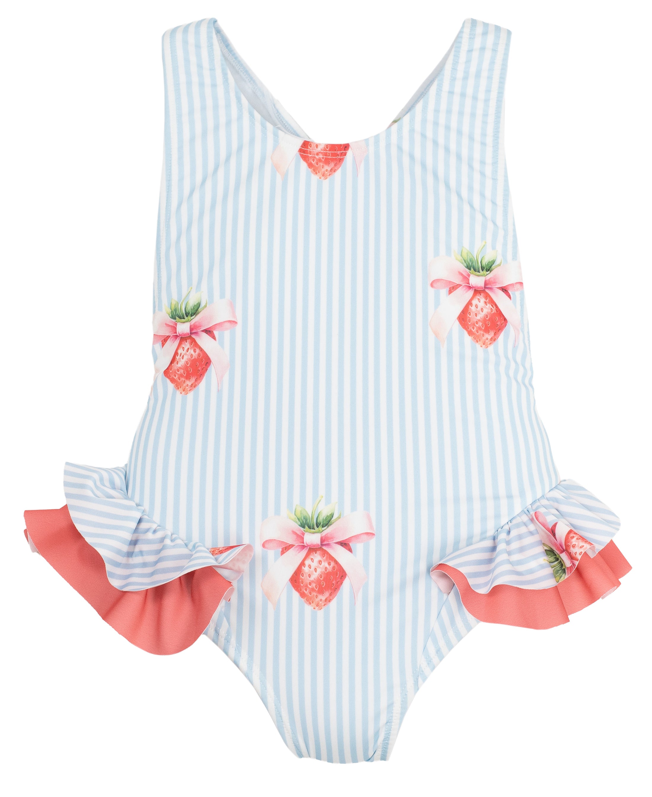 Meia Pata badpak meisjes Bahamas Strawberries met aardbeienprint — vooraanzicht