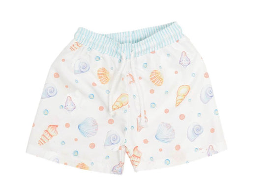 Meia Pata jongens zwembroek Seashell met zomerse schelpenprint en comfortabele pasvorm