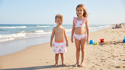 Meia Pata bikini meisjes Flamingo met flamingoprint — scene short