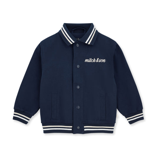 SANTIAGO Twill Bomber Jacket - Dark Navy