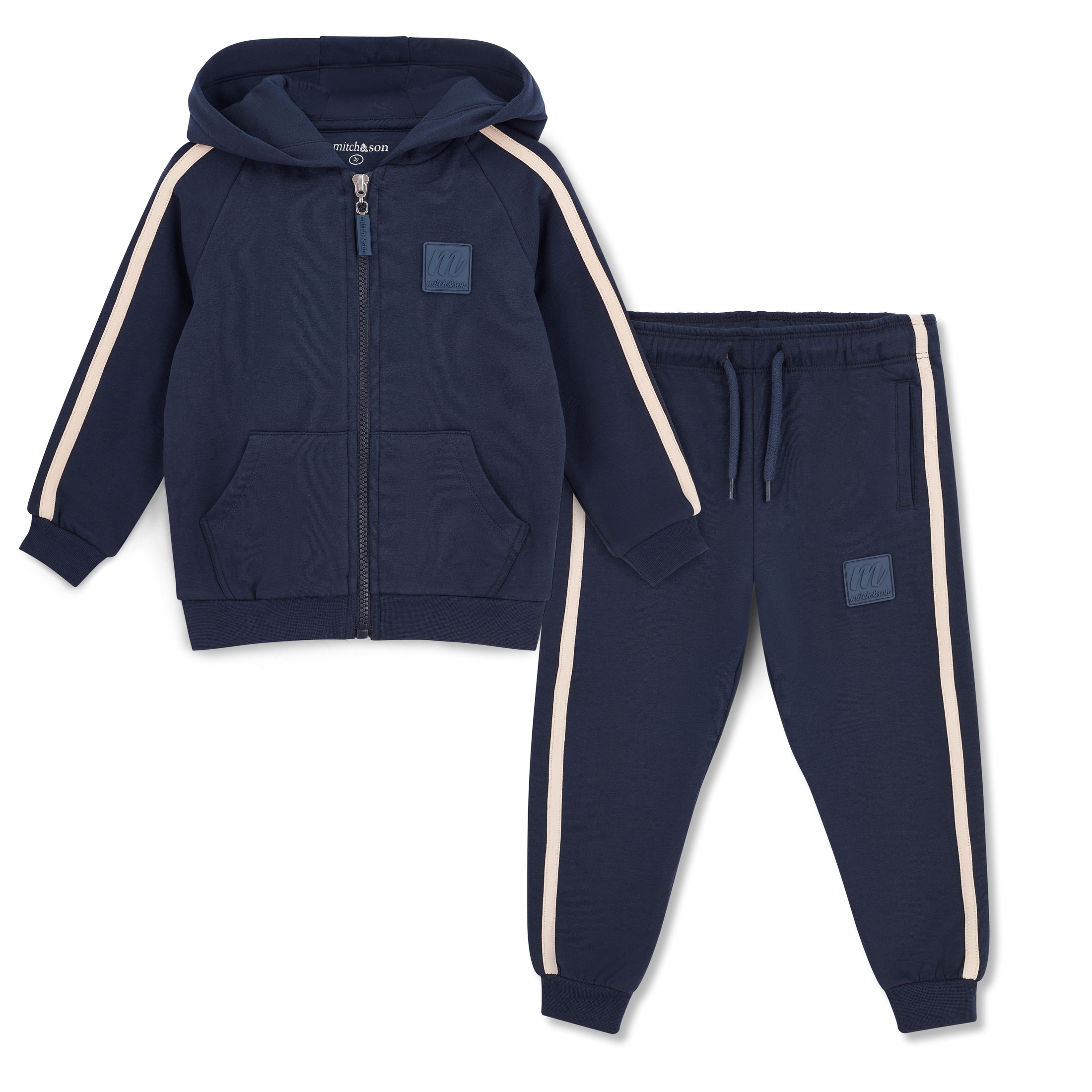 SANTINO Zipper Hoodie Tracksuit - Dark Navy