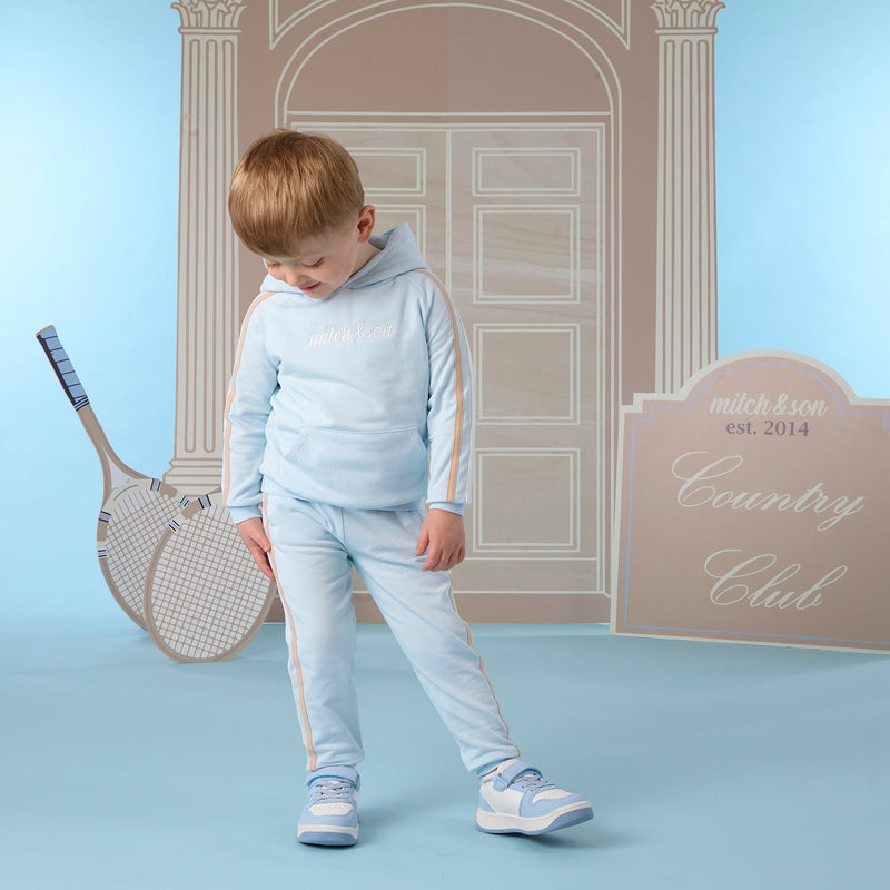 Mitch & Son joggingpak met capuchon Scott Lichtblauw - foto 6