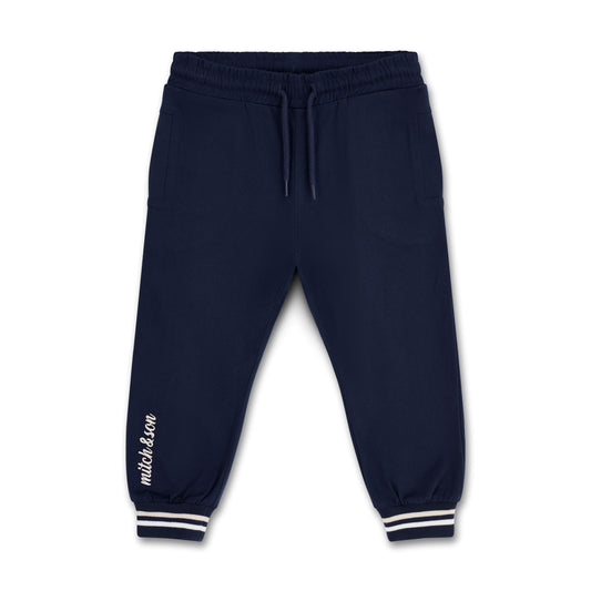SULLIVAN Twill Elasticated Trousers - Dark Navy