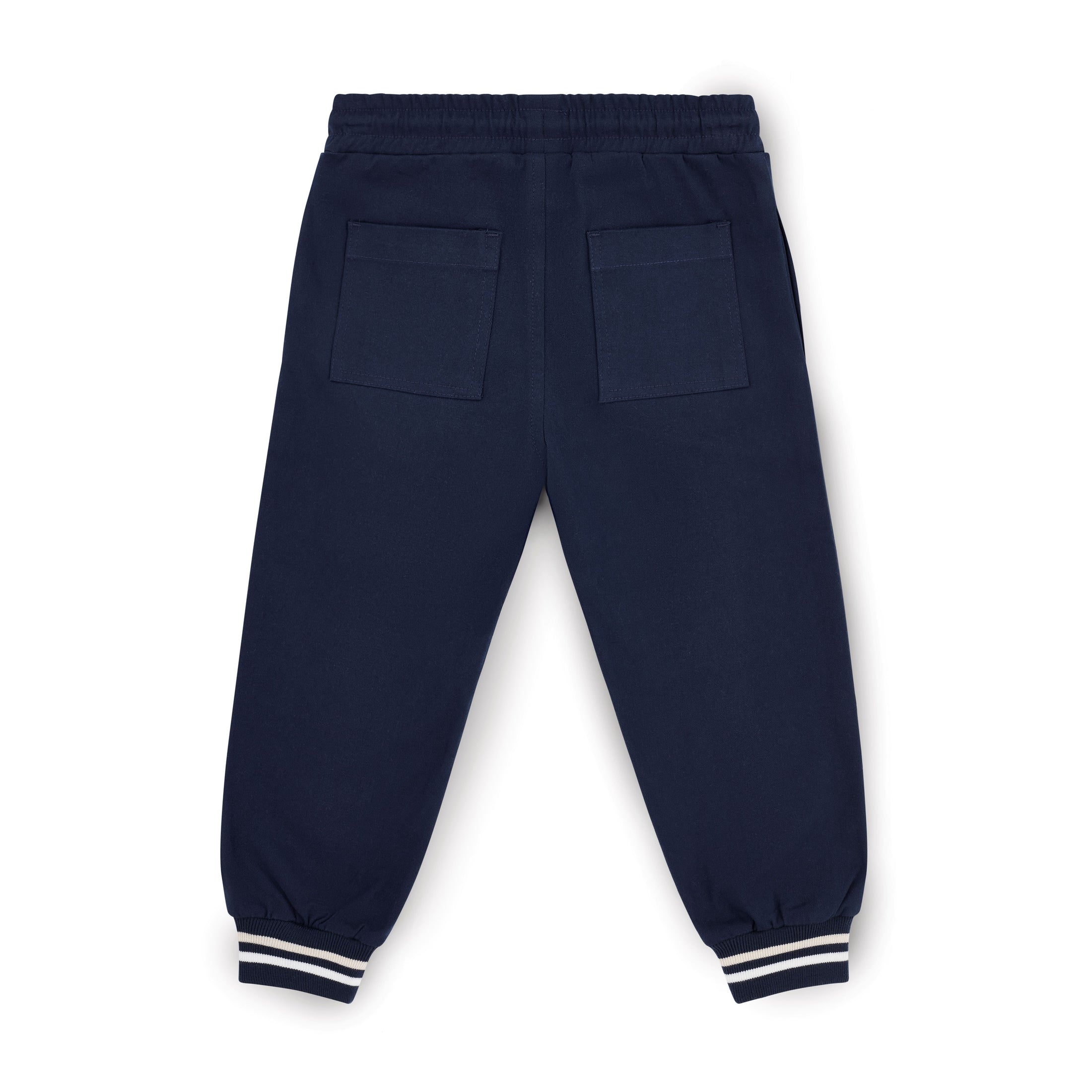 SULLIVAN Twill Elasticated Trousers - Dark Navy