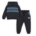Afbeelding laden in galerijweergave, WATSON ZigZag Hoody Tracksuit - Black
