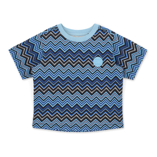 WESTON ZigZag T-Shirt - Cornflower Blue