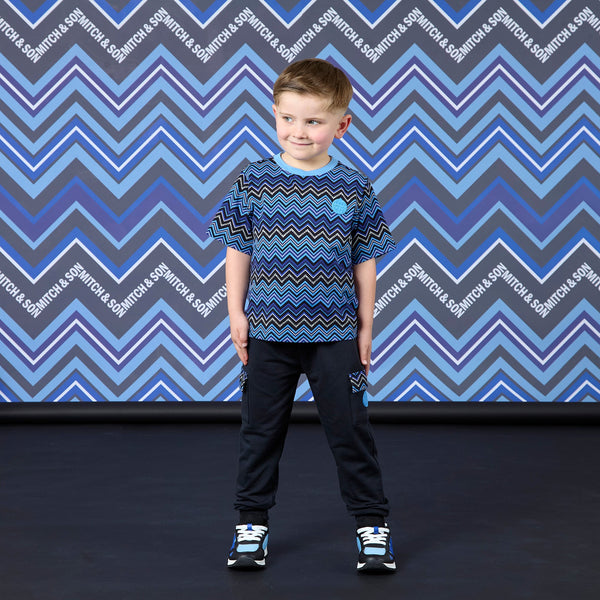 Mitch & Son 2-delige outfit jongens – Cargobroek & T-shirt