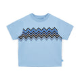Afbeelding laden in galerijweergave, WALLACE ZigZag Print T-Shirt - Cornflower Blue

