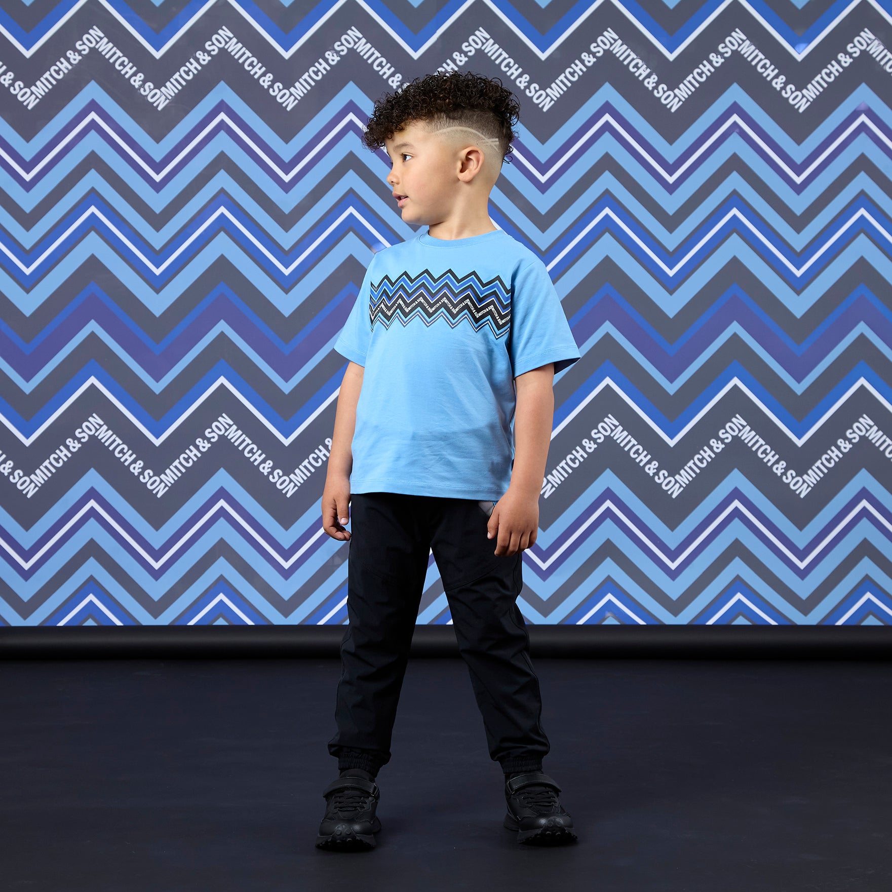 Mitch & Son nylon broek Waleed Zwart