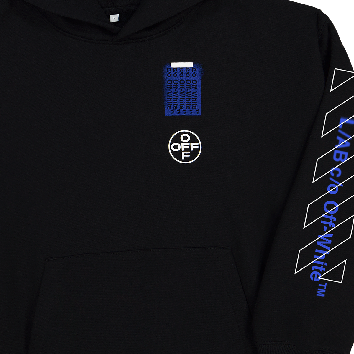 L/AB Off-White hoody jongens Off Active Black, detail print