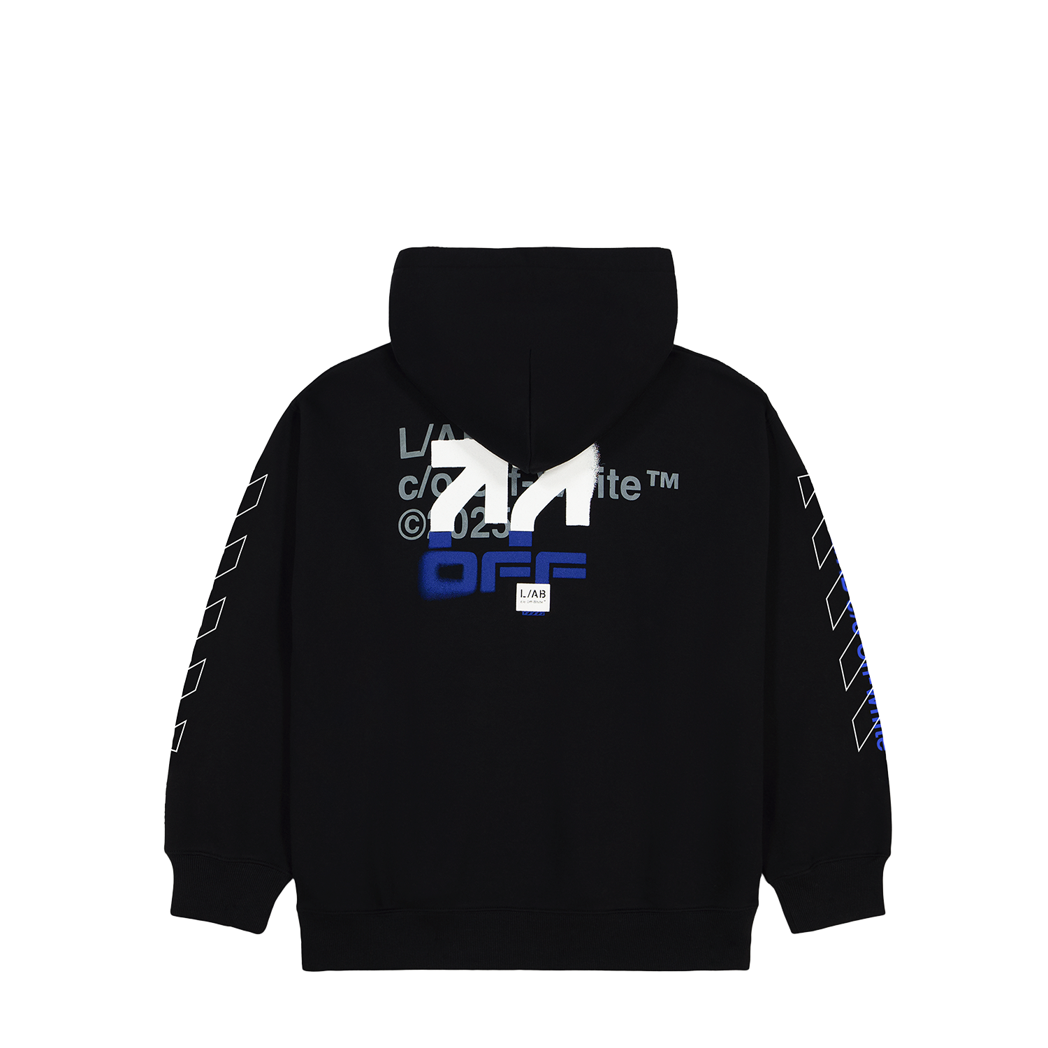 L/AB Off-White hoody jongens Off Active Black, achterkant