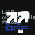 Afbeelding laden in galerijweergave, L/AB Off-White hoody jongens Off Active Black, detail print mouw
