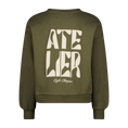Afbeelding laden in galerijweergave, Raizzed sweater meisjes Sabine Dark moss
