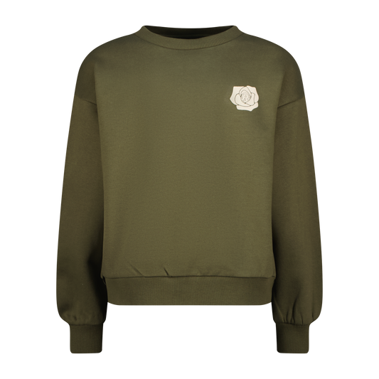 Raizzed sweater meisjes Sabine Dark moss