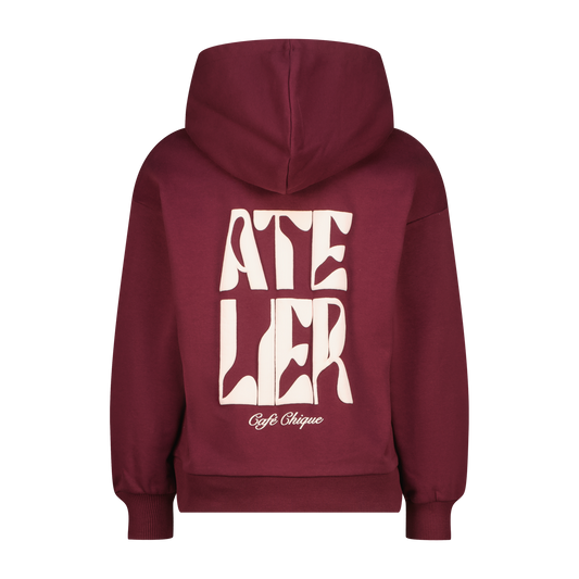 Raizzed hoody meisjes Helmy Maroon Banner