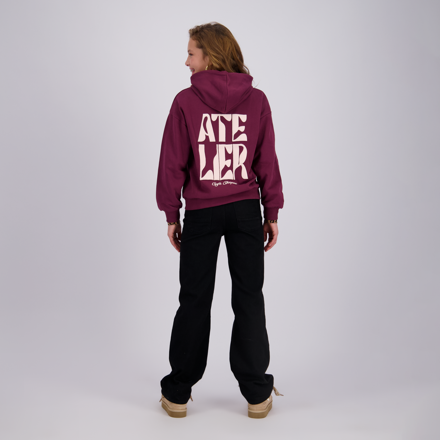 Raizzed hoody meisjes Helmy Maroon Banner