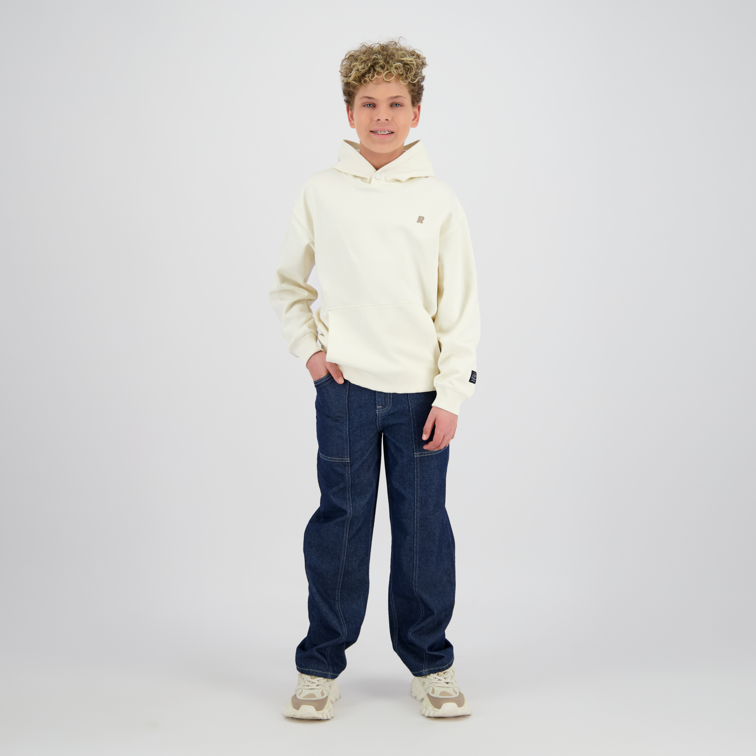 Hoody Nook Almond white