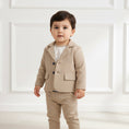 Afbeelding laden in galerijweergave, Sofija 3-delige set jongens Salih Beige - foto 2

