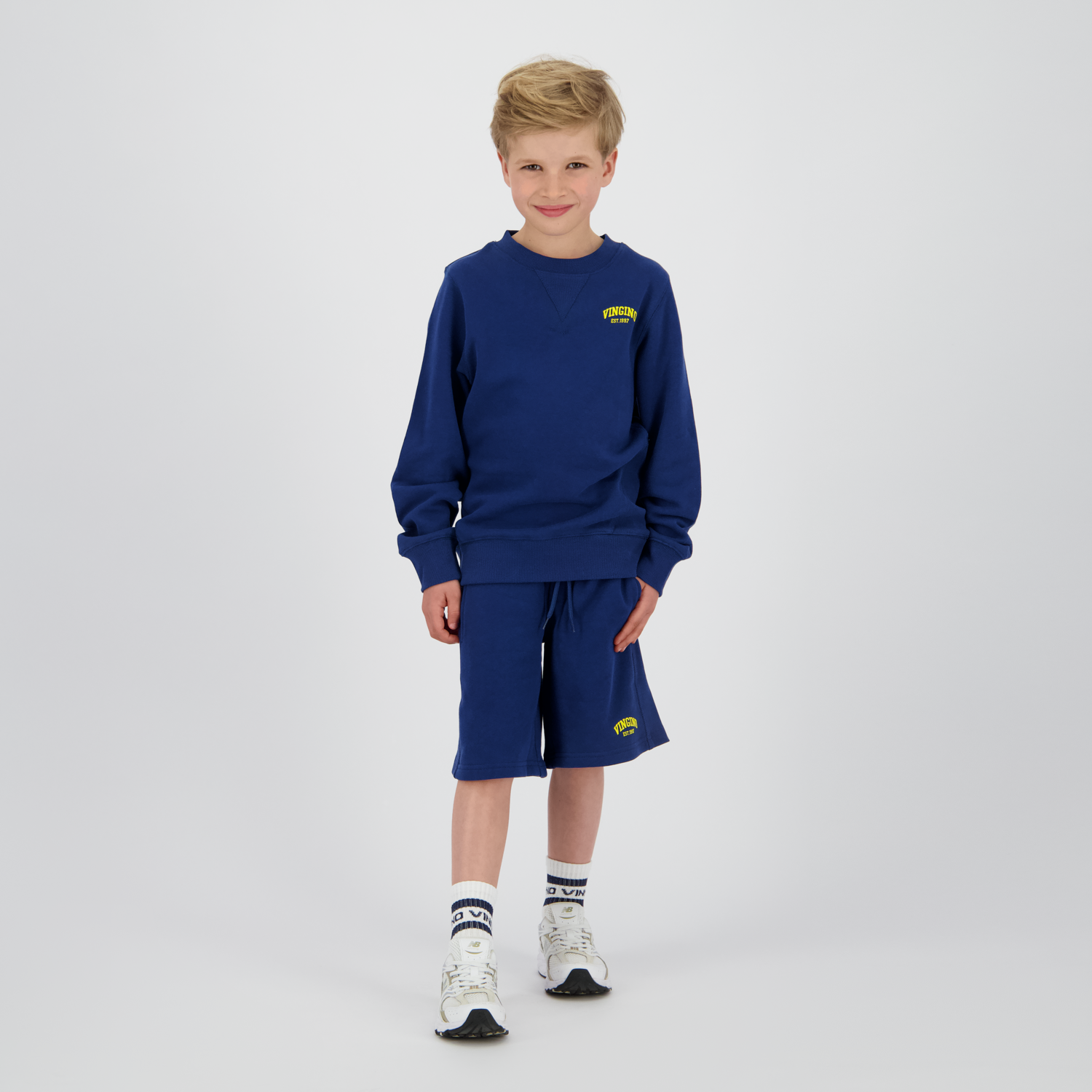 Sweater Logo crewneck Navy Peony
