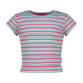 Afbeelding laden in galerijweergave, Basic rib crop striped tee
