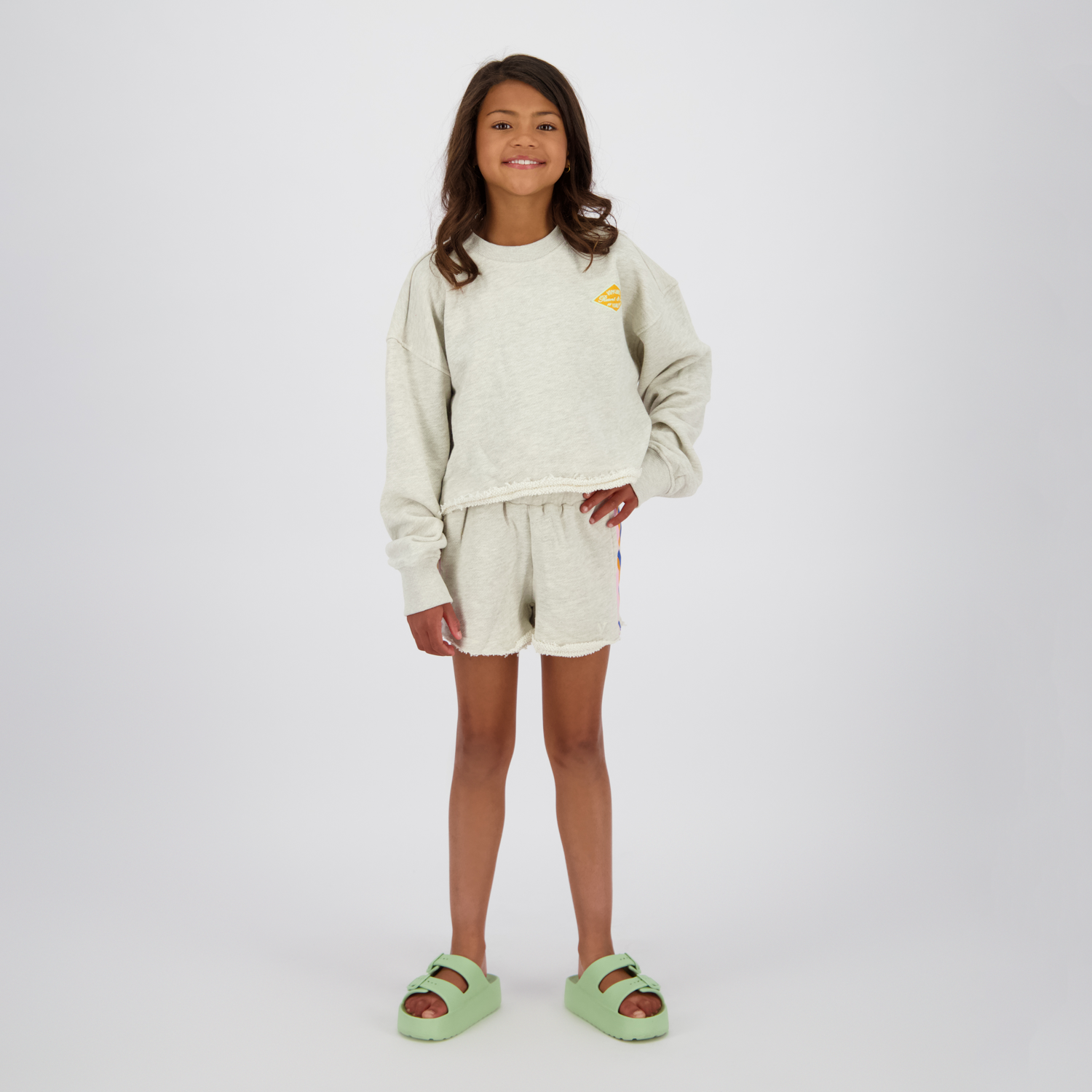 Icon-sweat short tape-Soft vanilla melee