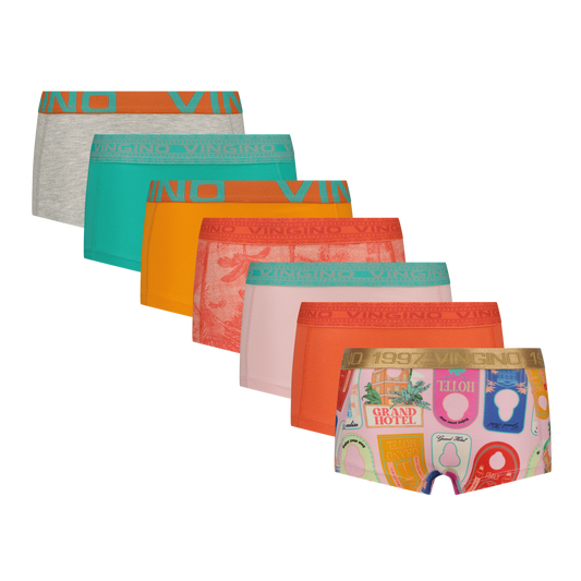 U262 multi 7pack-Hot coral