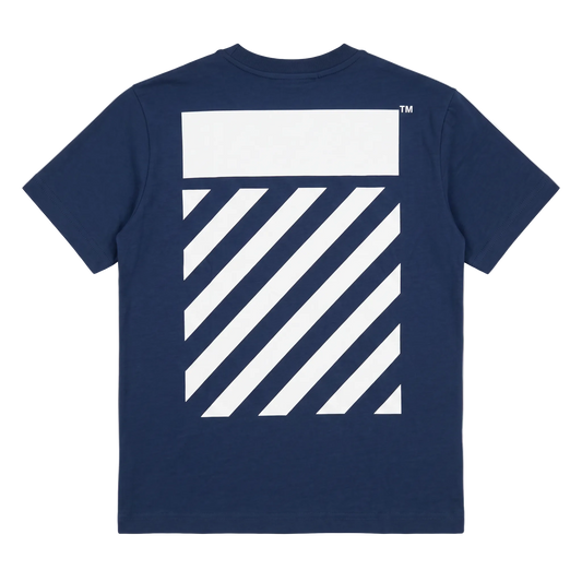 L/AB Off-White t-shirt jongens Diag Estate Blue, achterkant