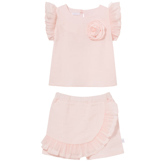 Sofija 2-delige set meisjes Vanessa Short/Top Babyroze — setfoto