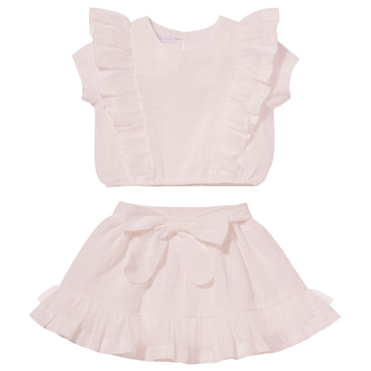 Sofija 2-delige set meisjes Vanessa Top/Rok Babyroze — setfoto