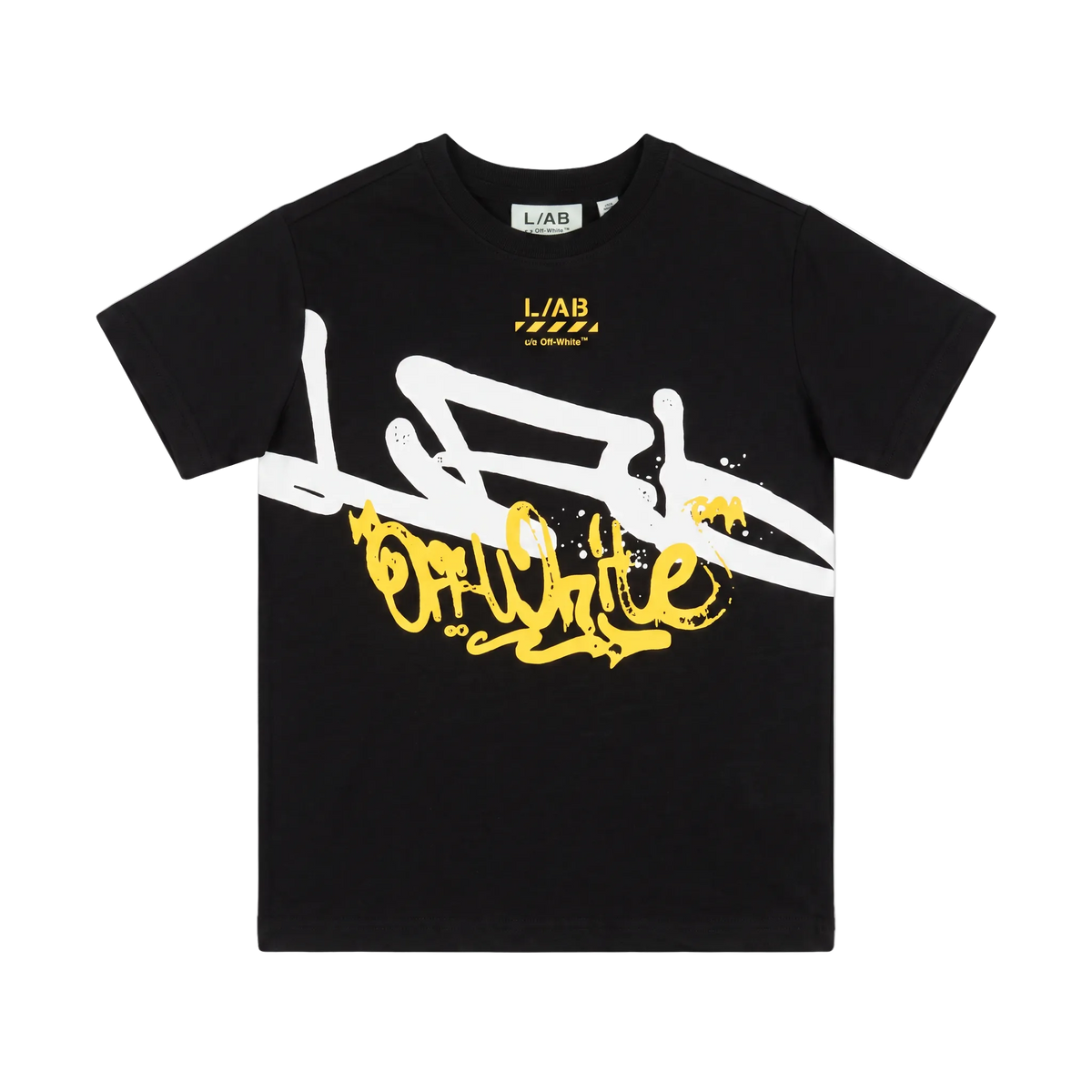 L/AB Off-White t-shirt jongens Graffiti Black, voorkant