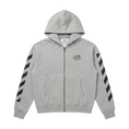 Afbeelding laden in galerijweergave, L/AB Off-White vest jongens Diag Heather Grey, voorkant

