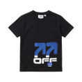 Afbeelding laden in galerijweergave, L/AB Off-White t-shirt jongens Off Stacked Black, voorkant
