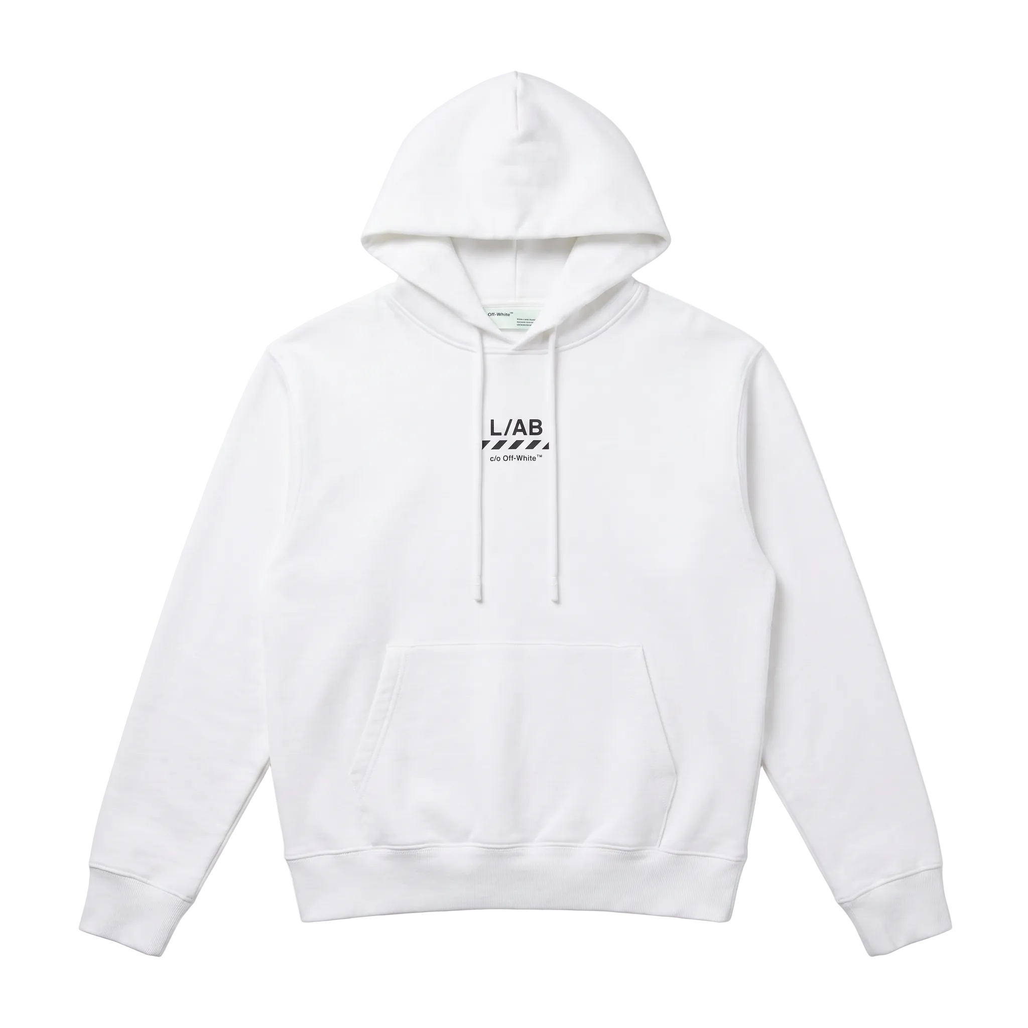 L/AB Off-White hoody jongens Core Diag White, voorkant