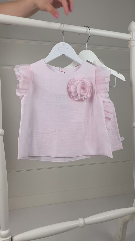 Sofija 2-delige set meisjes Vanessa Short/Top Babyroze